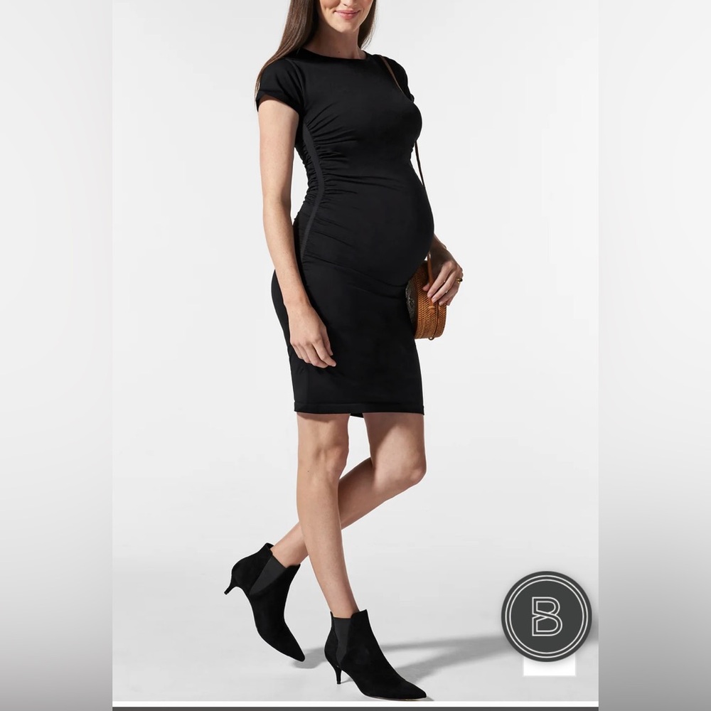 BLANQI EVERYDAY Maternity Cap Sleeve Crew Neck Dress Size S/M